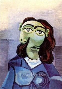 パブロ・ピカソ Painting - 青い目のドラ・マールの肖像 1939年 パブロ・ピカソ